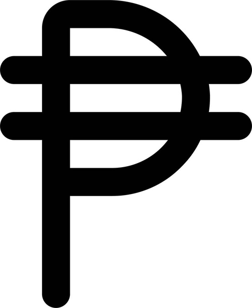 діловий песо філіппіни значок в контурному стилі
 - Вектор, зображення