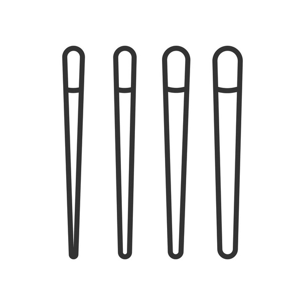 Gutta percha pellets linear icon. Endodontics Gutta-percha cones in a set of different sizes for obturation root canal treatment. Material for filling. Thermoplastic pins. Vector illustration - Vector, Image