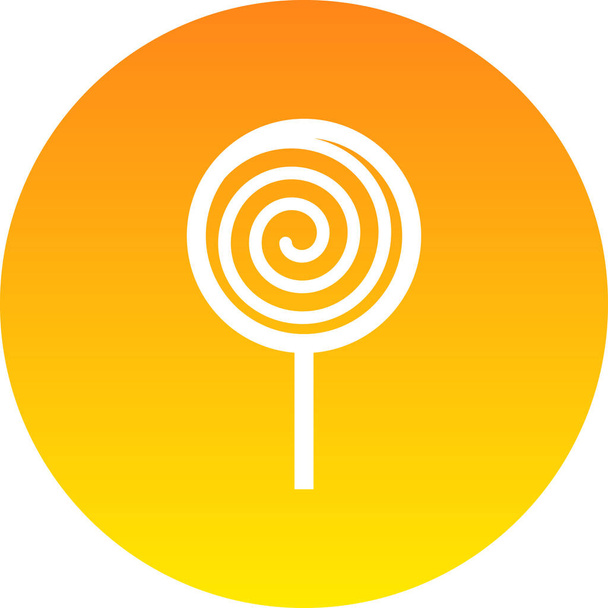 caramelo caramelo caramelo lollipop icono en el estilo del esquema - Vector, Imagen