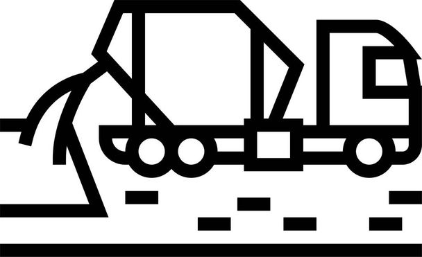 concrete mixer truck icon - Vector, Image