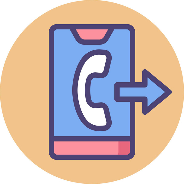 call call forwarding icona chiamata in stile filledoutline - Vettoriali, immagini
