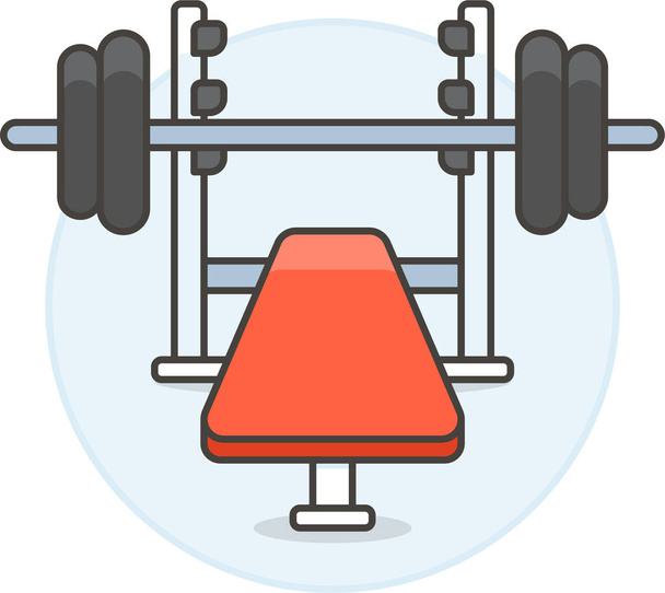 barbell chest dumbbell icono en la categoría de deporte - Vector, Imagen