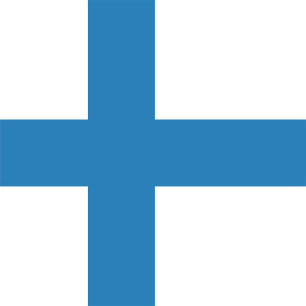 Land Finnland finnische Ikone im flachen Stil - Vektor, Bild
