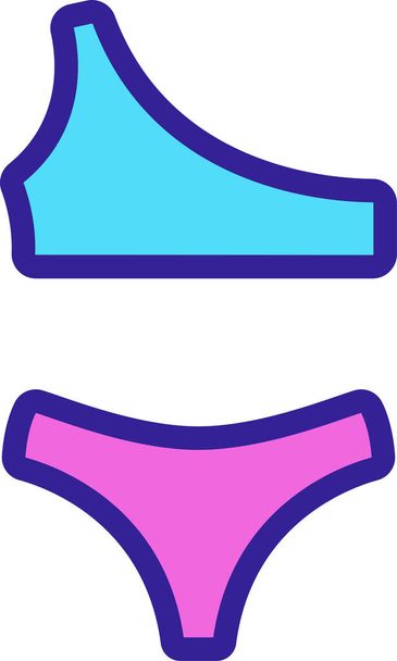 значок одежды в бикини - Вектор,изображение