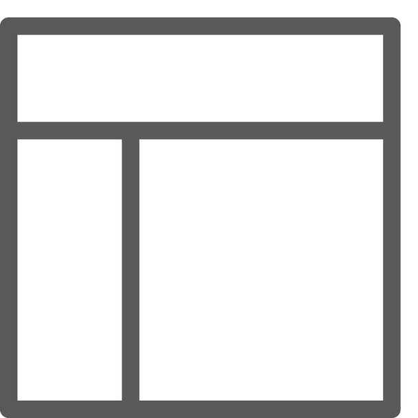 icône de conception d'alignement de mise en page dans le style contour - Vecteur, image
