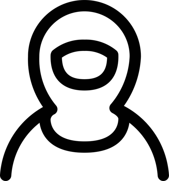 religion woman muslim icon in outline style - Vector, Image