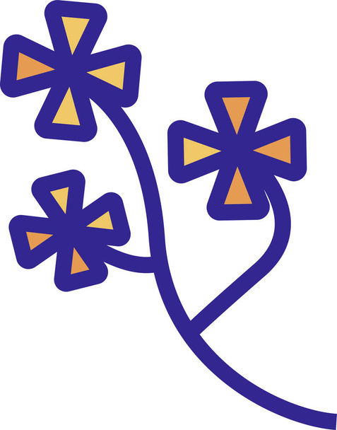větev květiny přírodní ikona - Vektor, obrázek