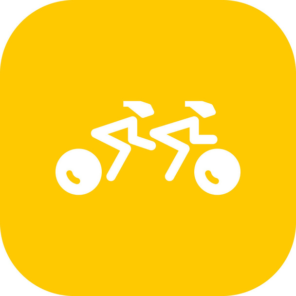ciclismo desactivado icono de juegos en el estilo de la insignia - Vector, Imagen