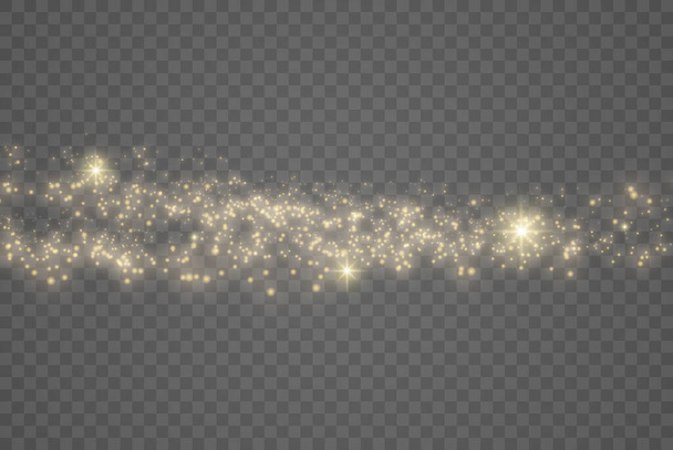 Κίτρινα σωματίδια σκόνης, χρυσές σπίθες, φώτα, αστέρι - Φωτογραφία, εικόνα