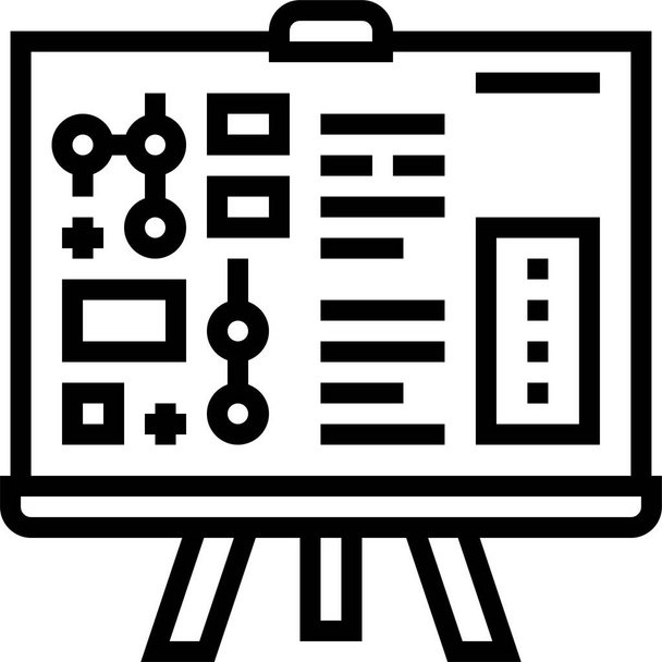Icon für technische Berichte im Umrissstil - Vektor, Bild