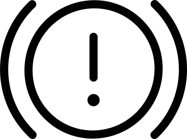 предупреждение значок тормоза автомобиля в стиле наброска - Вектор,изображение