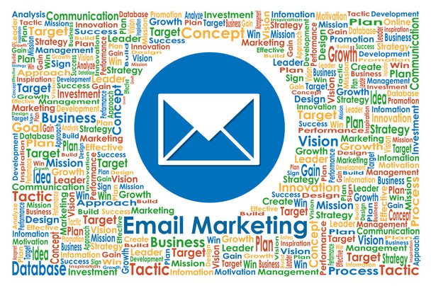 ilustrador de e-mail marketing para o conceito de negócio - Vetor, Imagem