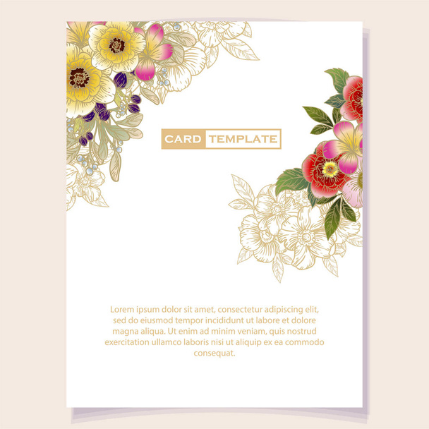floral background for invitation, card, banner, poster, flyer - Vector, Imagen