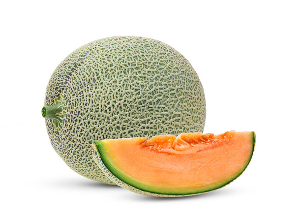 melon cantaloup isolé sur blanc - Photo, image