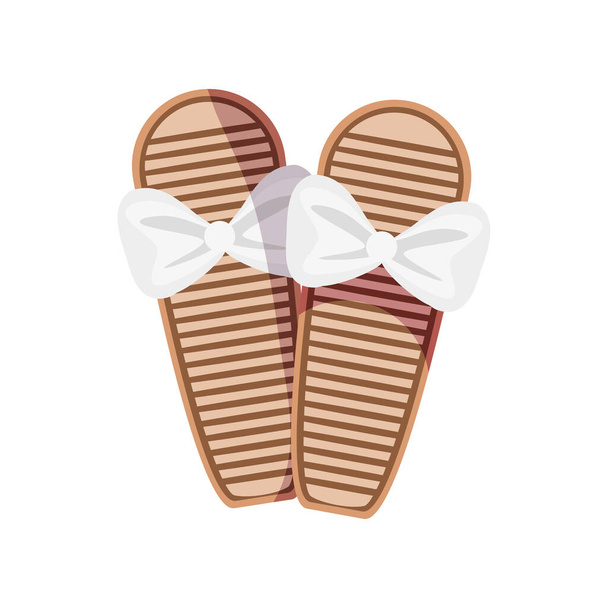 female flip flops - Вектор,изображение