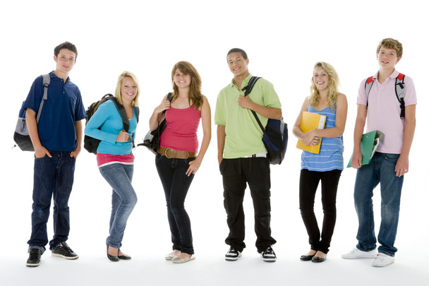 Group Shot Of Teenage School Kids - Foto, imagen