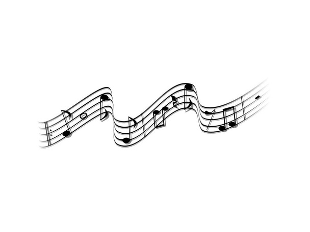 music note on white background - 3d rendering - Zdjęcie, obraz