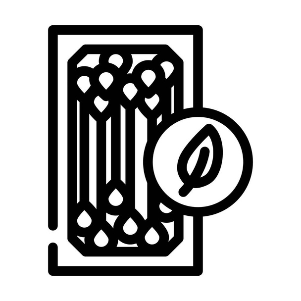 orelha varas zero resíduos linha ícone vetor ilustração - Vetor, Imagem