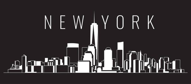 Cityscape Building Creative Skyline art Vector Illustration design - New york city - Wektor, obraz