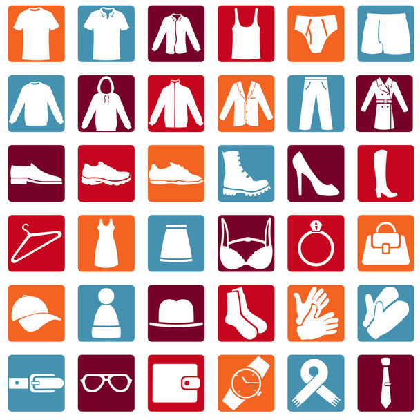 Vector Set of Wear Icons - Vector, Image