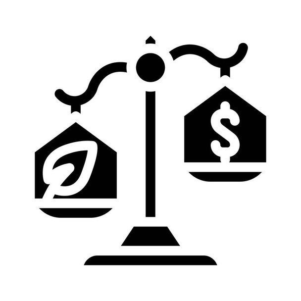 χρήματα ή chia εικονογράφηση διάνυσμα κλίμακα ζυγού κρυπτονομισμάτων glyph εικονίδιο - Διάνυσμα, εικόνα