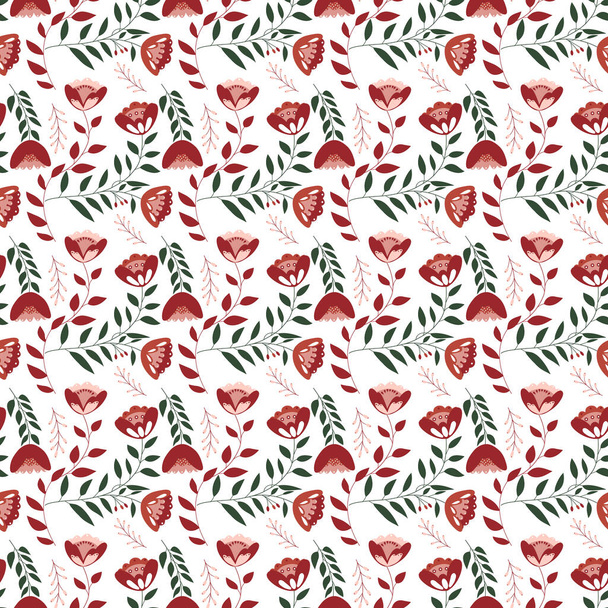 Beautiful Seamless Pattern with Flowers, use for Background, Textile Prints, Covers, Wallpaper. - Vector, Image