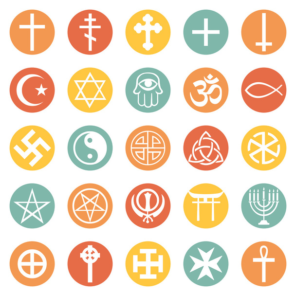 Conjunto vectorial de símbolos religiosos
 - Vector, imagen