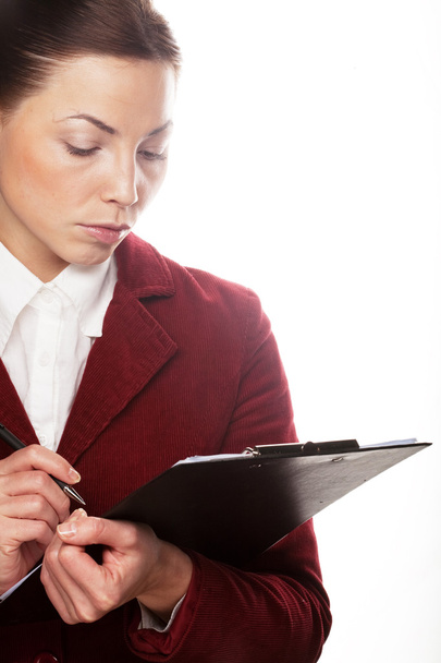 business woman hold a folder of papers - Photo, image