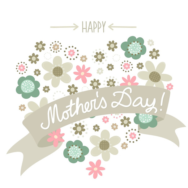 Happy Mother's Day card - Vettoriali, immagini