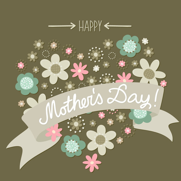 Happy Mother's Day card - Вектор,изображение