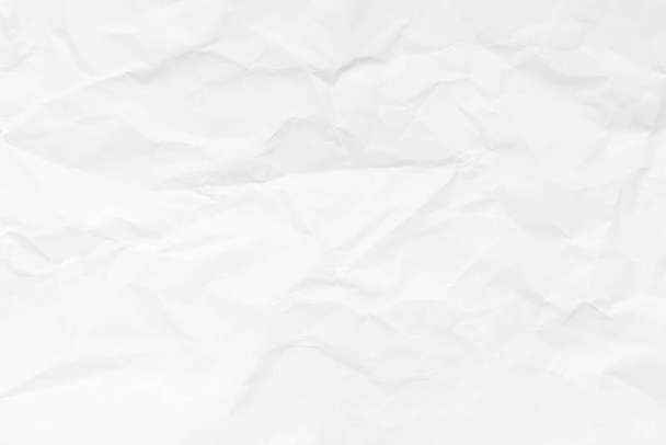 Grunge gerimpelde witte kleur papier textuur achtergrond - Foto, afbeelding