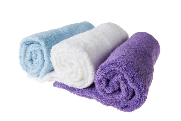 barevné ručníky izolovaných na bílém - Fotografie, Obrázek