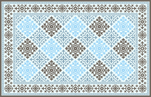 Carpet bathmat and Rug Boho style ethnic design pattern with distressed woven texture and effect - Photo, Image
