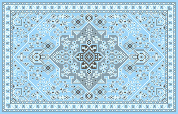 Alfombra de baño y alfombra de estilo Boho patrón de diseño étnico con textura y efecto tejido angustiado - Foto, Imagen