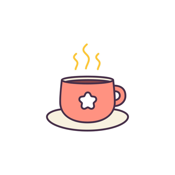 coffee cup with tea mug vector illustration design - Вектор, зображення