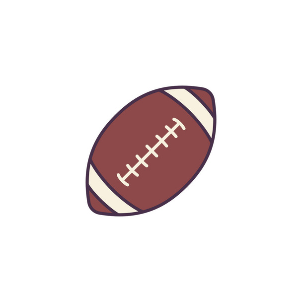 futebol americano bola ícone vetor ilustração design - Vetor, Imagem