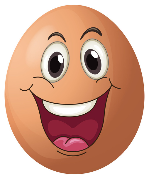 A smiling egg - Vector, Image