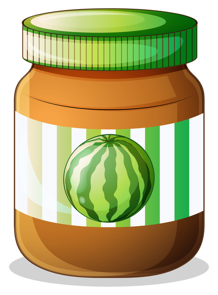 een pot van watermeloen jam - Vector, afbeelding