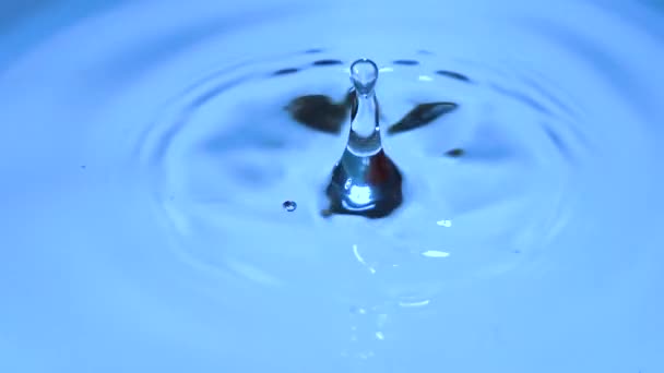 A drop slowly falls into the water. - Footage, Video