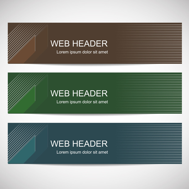 Web header in flat design style - Vector, Image