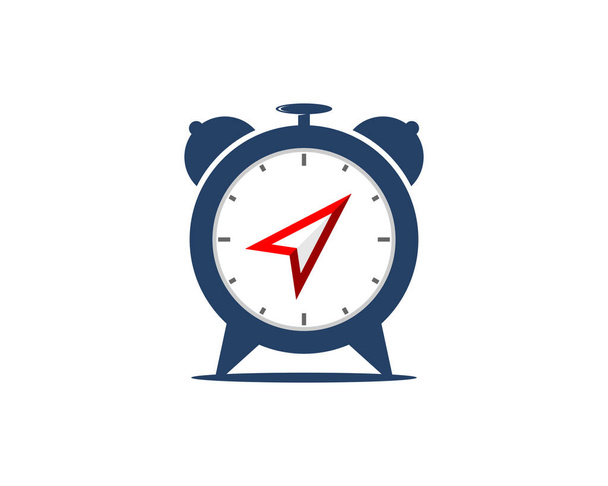 Arrow direction inside the clock logo - Vector, Image