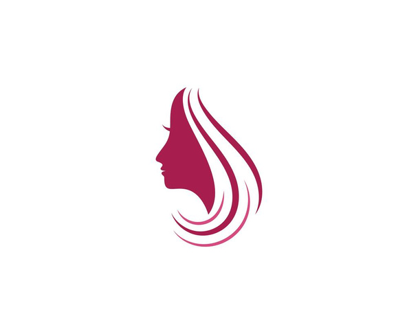 woman face silhouette character illustration logo icon vector - Vector, Image