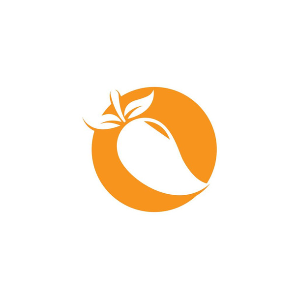 mango simgesi logo vektör şablonu - Vektör, Görsel