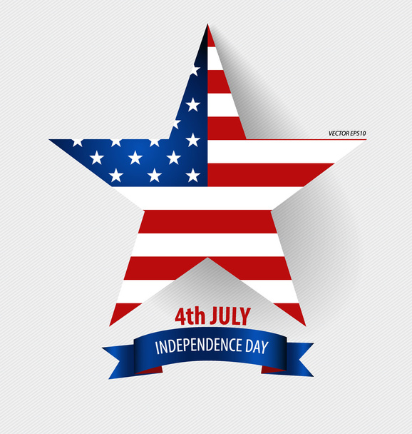Happy independence day card United States of America. American F - Vetor, Imagem