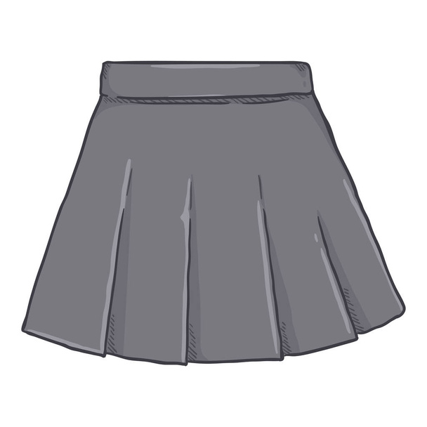 ベクター漫画グレー女性ショートスカート - ベクター画像
