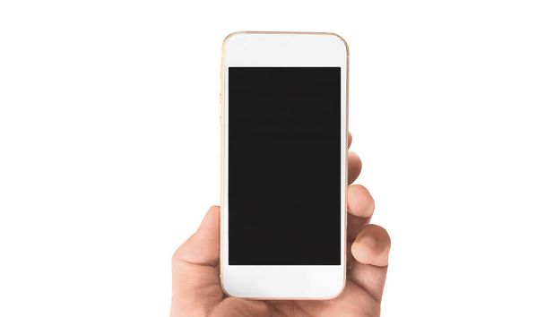 Handhaltendes Smartphone-Gerät und Touchscreen - Foto, Bild