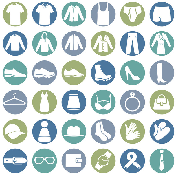 Set of Wear Icons - Vector, Image