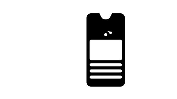téléphone contrôle air nettoyeur glyphe icône animation - Séquence, vidéo
