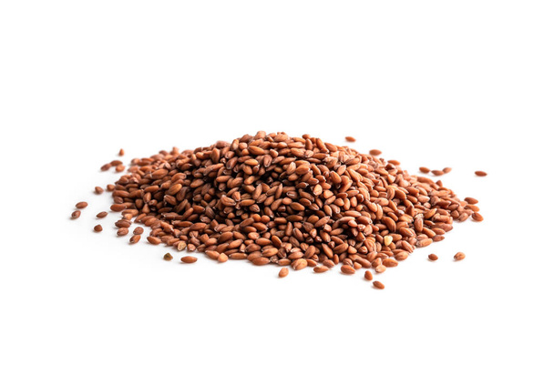 Pile  of cress plain seeds isolated on white ready to plant  - Photo, image