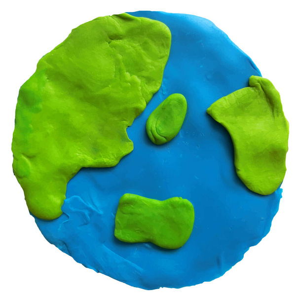 Knetmasse 3D Erde Globus Illustration - Vektor, Bild